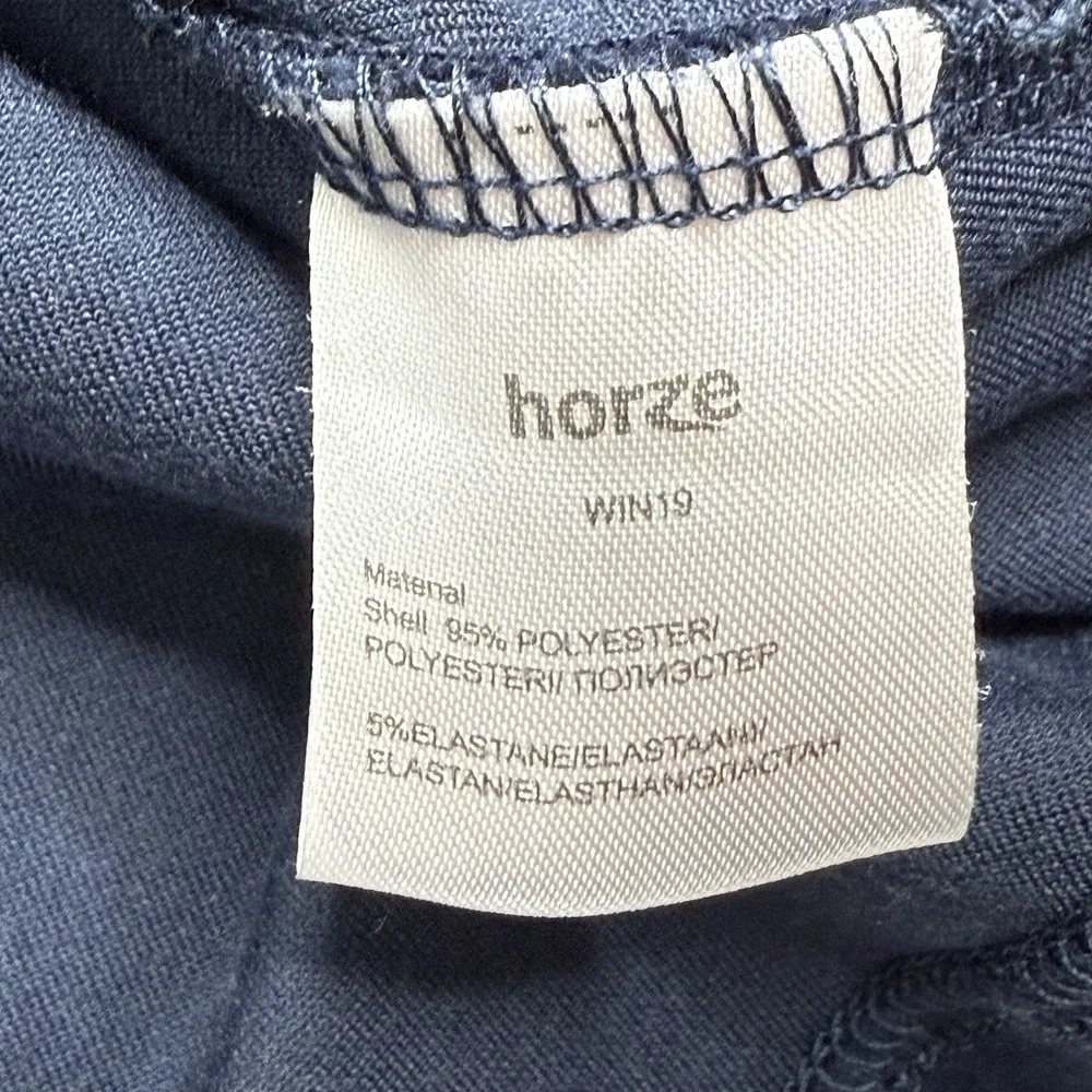 Horze Womens‎ Turtleneck Long Sleeved Lilia Velvet Shirt 10 Dark Navy Equestrian
